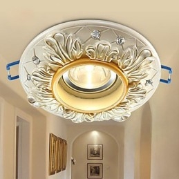 Lámpara de techo de tubo estilo europeo rural de 10 x 3,5 cm con luz de cúpula absorbente