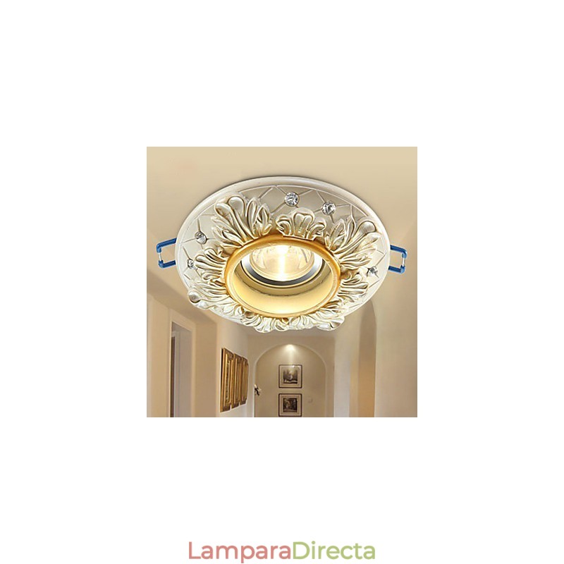 Lámpara de techo de tubo estilo europeo rural de 10 x 3,5 cm con luz de cúpula absorbente