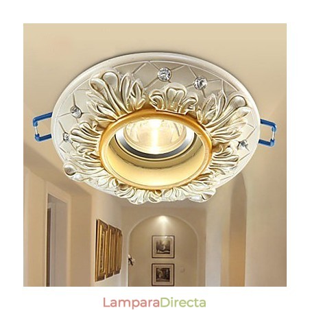 Lámpara de techo de tubo estilo europeo rural de 10 x 3,5 cm con luz de cúpula absorbente