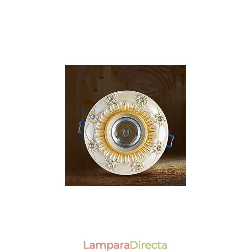 Lámpara de techo de tubo estilo europeo rural de 10 x 3,5 cm con luz de cúpula absorbente