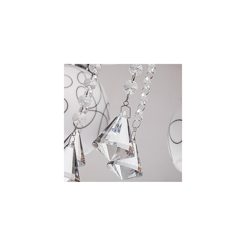 Lámpara de araña moderna de cristal Living de 8 luces