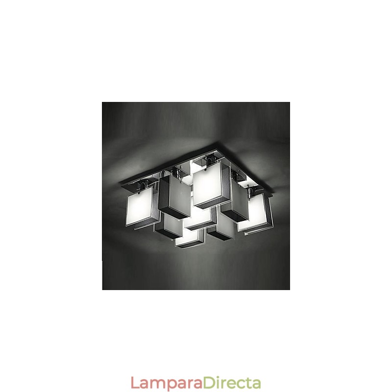 Lámpara empotrada moderna y contemporánea de metal cromado