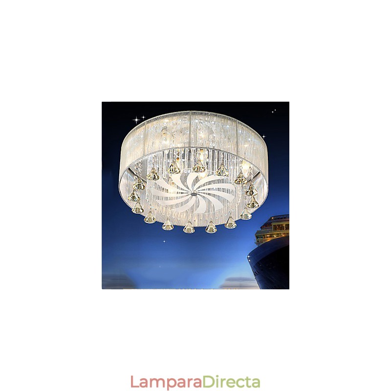 Lámpara de cristal moderna contemporánea de montaje al ras