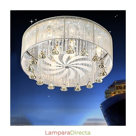 Lámpara de cristal moderna contemporánea de montaje al ras Lámpara de cristal moderna contemporánea de montaje al ras
