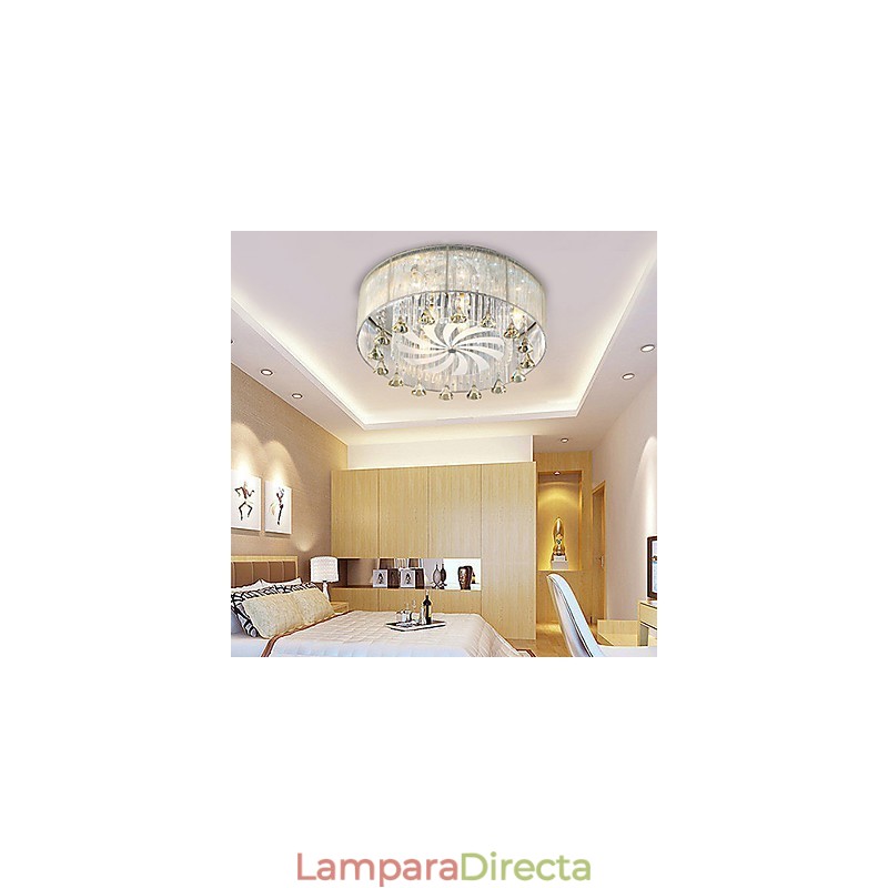 Lámpara de cristal moderna contemporánea de montaje al ras