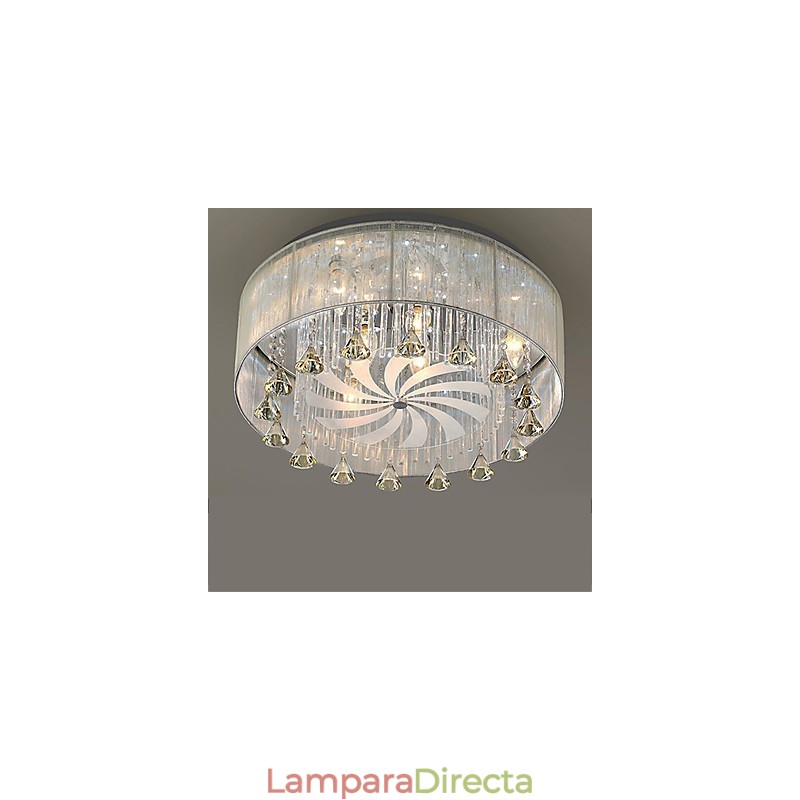Lámpara de cristal moderna contemporánea de montaje al ras