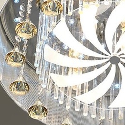 Lámpara de cristal moderna contemporánea de montaje al ras