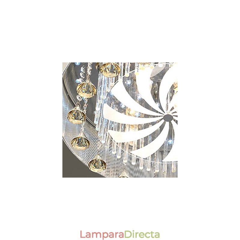 Lámpara de cristal moderna contemporánea de montaje al ras