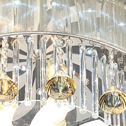 Lámpara de cristal moderna contemporánea de montaje al ras