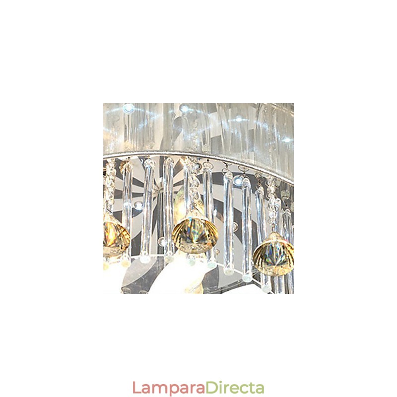 Lámpara de cristal moderna contemporánea de montaje al ras