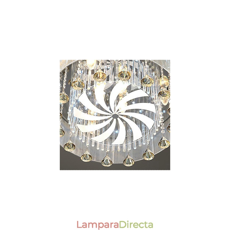 Lámpara de cristal moderna contemporánea de montaje al ras