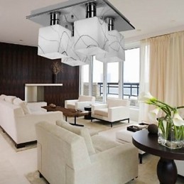 Luces de riel modernas y contemporáneas de vidrio