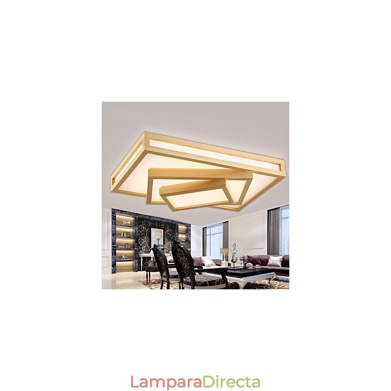 Cuadro moderno contemporáneo de estilo mini, de madera y bambú, montaje empotrado