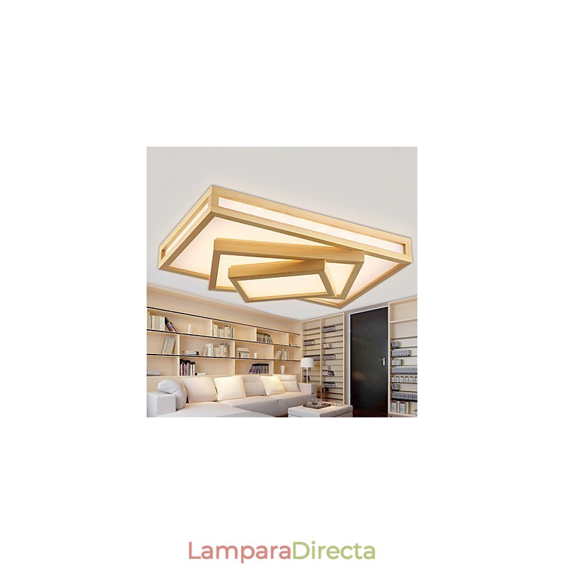 Cuadro moderno contemporáneo de estilo mini, de madera y bambú, montaje empotrado