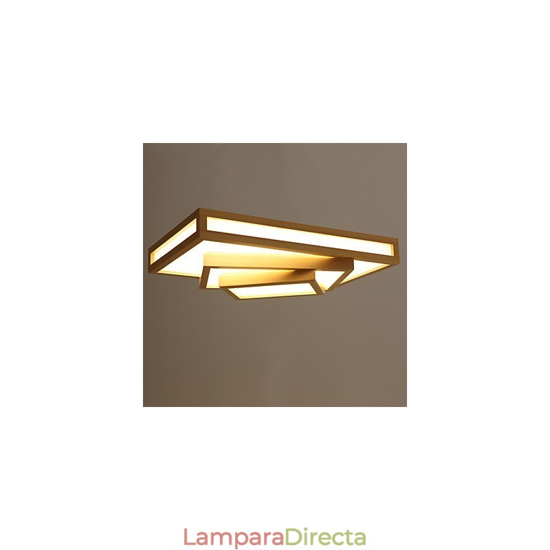 Cuadro moderno contemporáneo de estilo mini, de madera y bambú, montaje empotrado