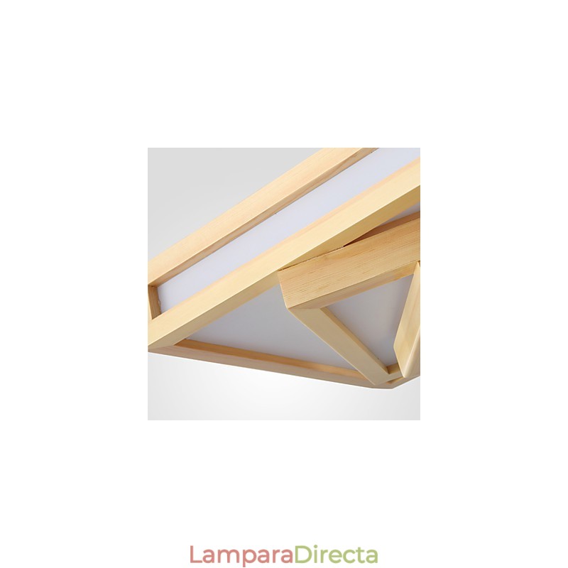 Cuadro moderno contemporáneo de estilo mini, de madera y bambú, montaje empotrado