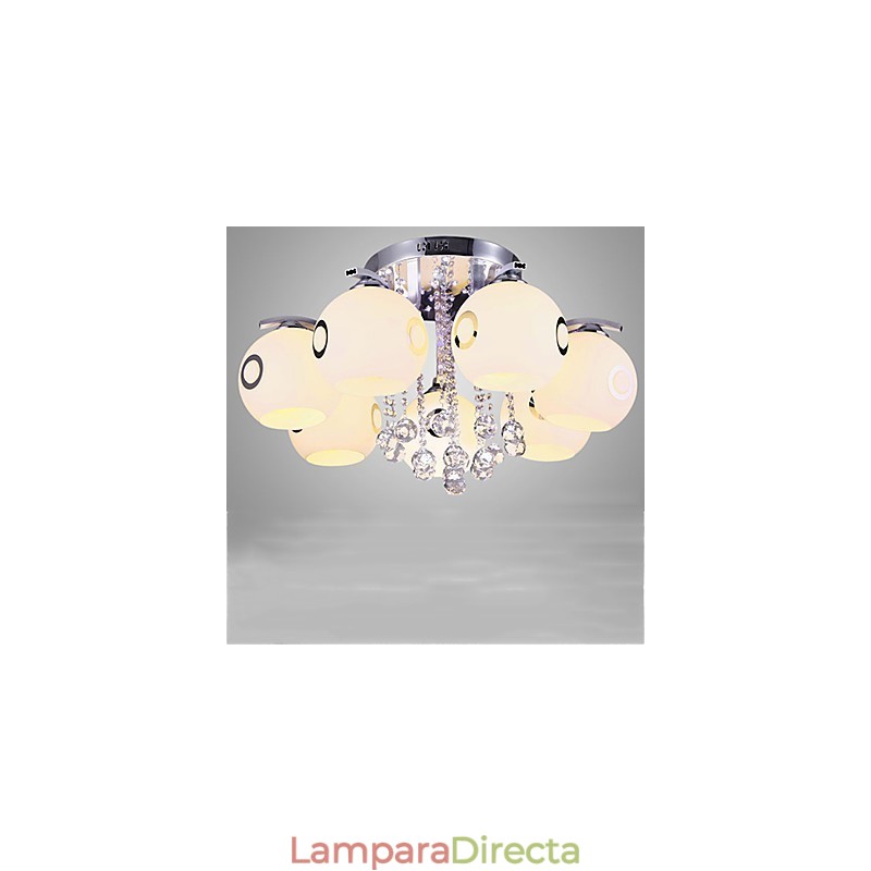 Lámpara de cristal moderna contemporánea de montaje al ras