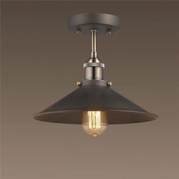 Lámpara de techo vintage mini Edison de 1 luz y montaje empotrado de metal