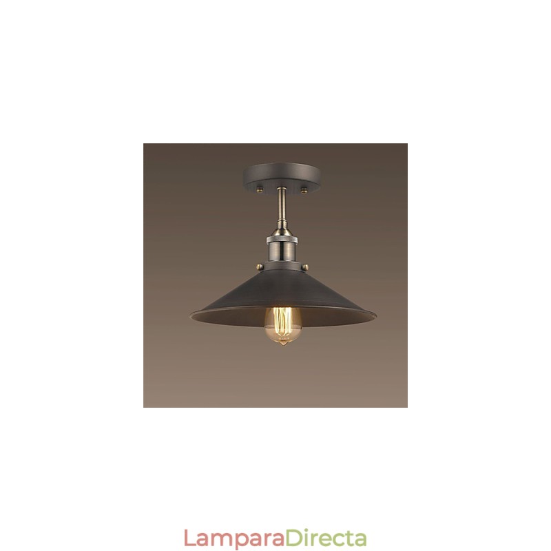 Lámpara de techo vintage mini Edison de 1 luz y montaje empotrado de metal
