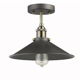 Lámpara de techo vintage mini Edison de 1 luz y montaje empotrado de metal