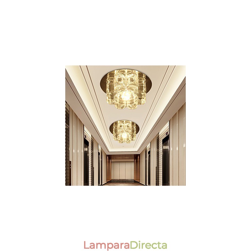 Lámpara de techo de cristal contemporánea moderna