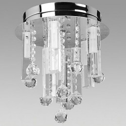 Lámpara de techo de cristal con 8 luces