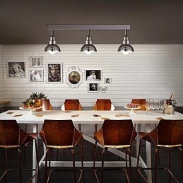 Lámpara de techo empotrada Trinal con marco de aluminio y vidrio blanco, moderna y a la moda.