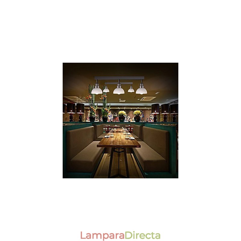Lámpara de techo empotrada Trinal con marco de aluminio y vidrio blanco, moderna y a la moda.
