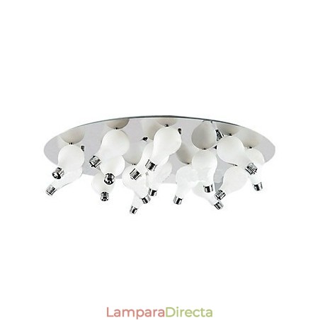 Lámpara de techo moderna con 12 luces redondas (base G4) Lámpara de techo moderna con 12 luces redondas (base G4)