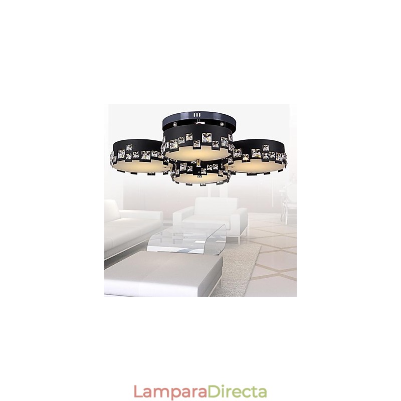Lámpara de techo moderna contemporánea de cristal y metal