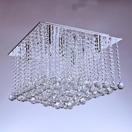 Lámpara de techo de cristal moderna y contemporánea de metal