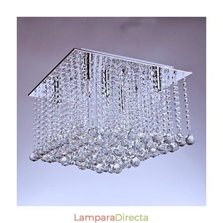 Lámpara de techo de cristal moderna y contemporánea de metal Lámpara de techo de cristal moderna y contemporánea de metal