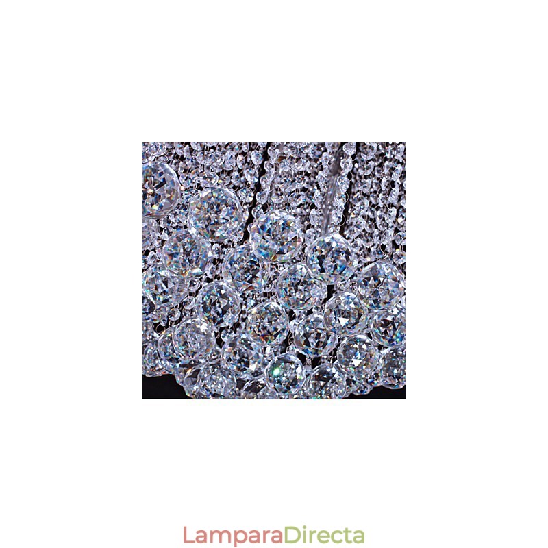 Lámpara de techo de cristal moderna y contemporánea de metal