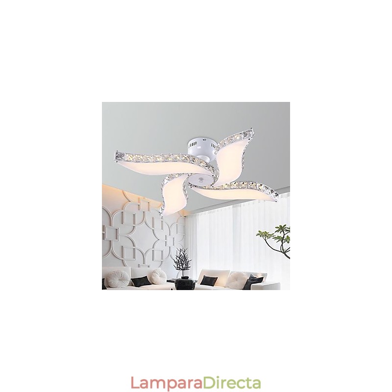 Lámpara de techo moderna y contemporánea de cristal y metal