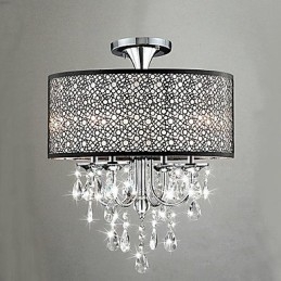 Lámpara empotrada clásica tradicional de cristal y metal