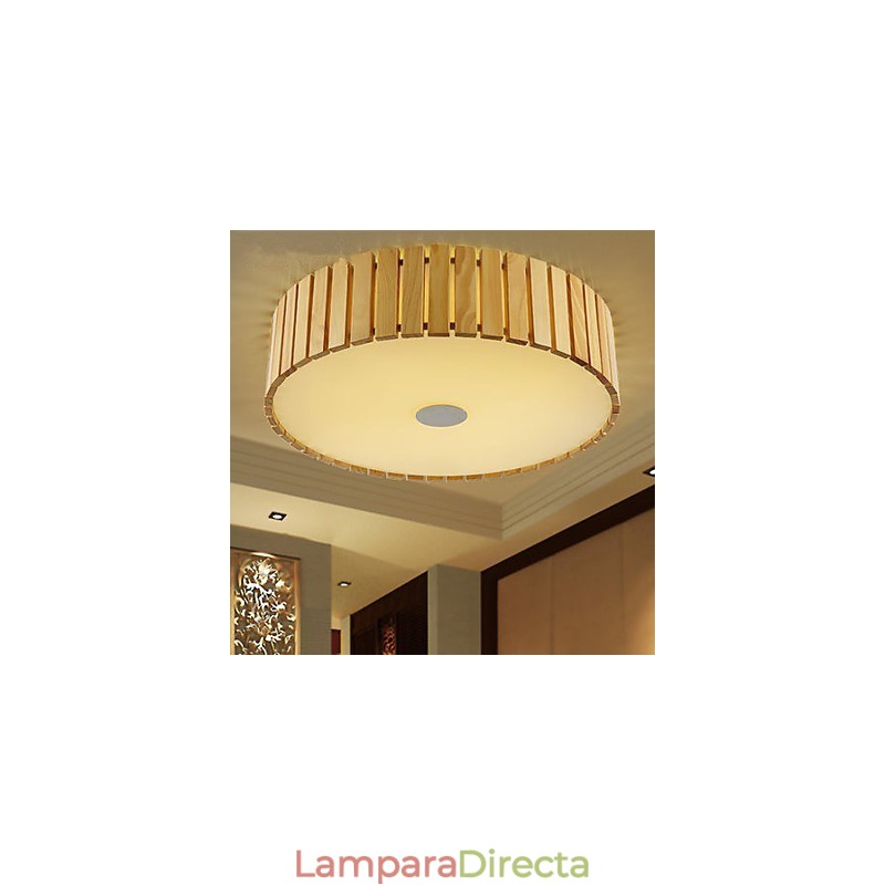 Lámpara empotrada tradicional clásica de madera y bambú