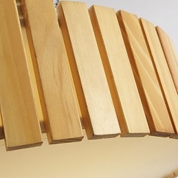 Lámpara empotrada tradicional clásica de madera y bambú