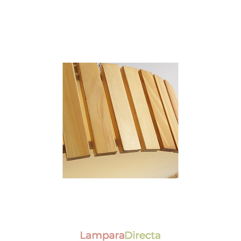 Lámpara empotrada tradicional clásica de madera y bambú