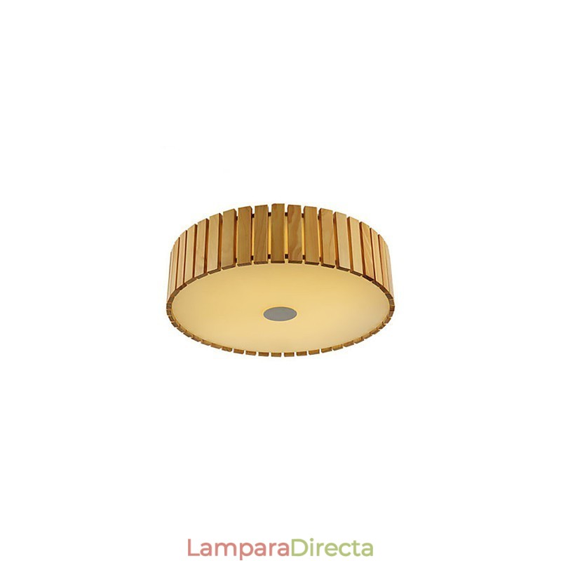 Lámpara empotrada tradicional clásica de madera y bambú