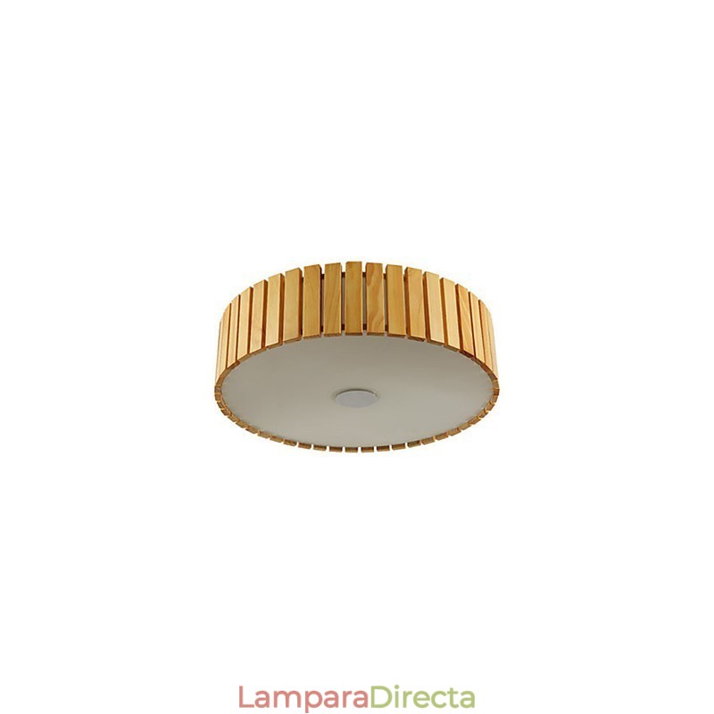 Lámpara empotrada tradicional clásica de madera y bambú