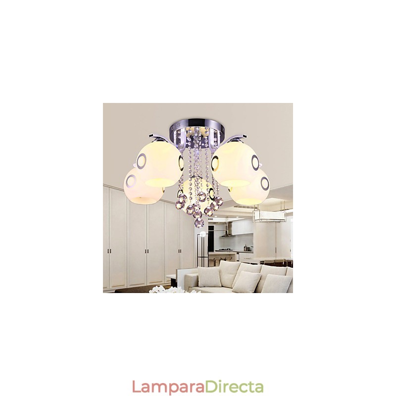 Lámpara de cristal moderna contemporánea de montaje al ras
