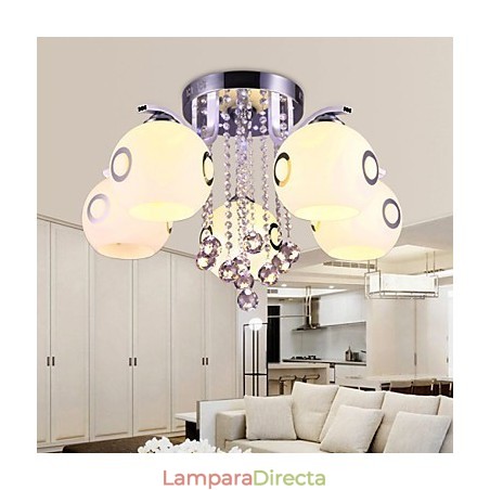 Lámpara de cristal moderna contemporánea de montaje al ras Lámpara de cristal moderna contemporánea de montaje al ras
