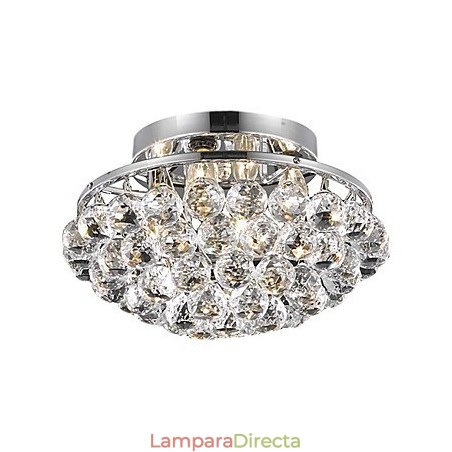 Lámparas empotradas modernas de 4 luces con cristales en forma redonda Lámparas empotradas modernas de 4 luces con cristales en forma redonda