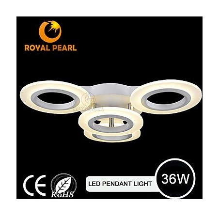 Lámpara colgante moderna de cuatro cabezas con forma de círculo acrílico Lámpara colgante moderna de cuatro cabezas con forma de círculo acrílico