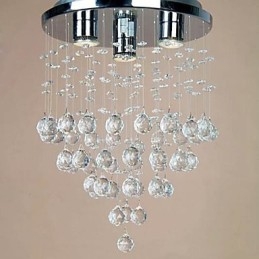 Lámpara empotrada de cristal de 3 luces