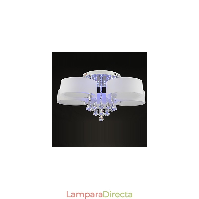 Lámpara de techo empotrada con mando a distancia de cristal incluida, moderna y contemporánea