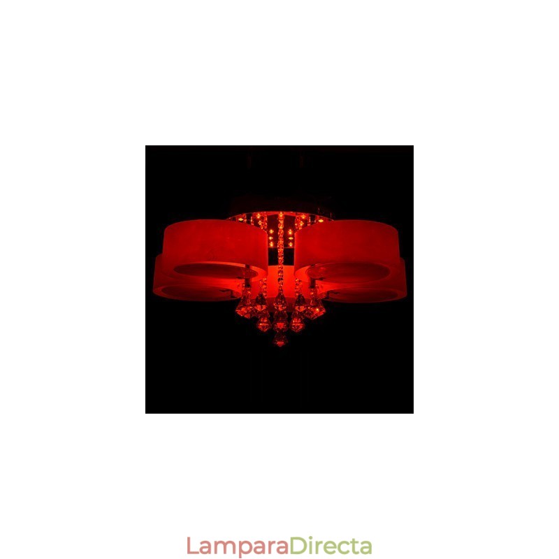 Lámpara de techo empotrada con mando a distancia de cristal incluida, moderna y contemporánea