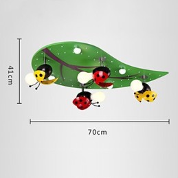 Lámpara de techo moderna contemporánea de madera y bambú