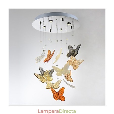 Lámpara de cristal circular mariposa lámpara de cristal 4 Lámpara de cristal circular mariposa lámpara de cristal 4