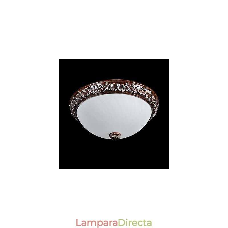 Lámpara de techo de cristal, resina, talla plateada, estilo clásico europeo